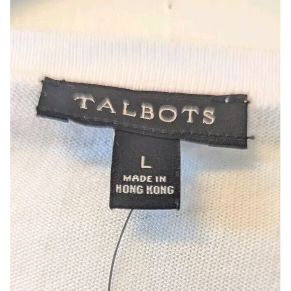 TALBOTS PALM TREE PRINT 3/4 SLEEVE CARDIGAN WOMEN'S SIZE L - Picture 7 of 7